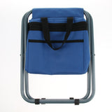 Maxbell Maxbell Folding Camping Stool Camping Seat Backpack with Cooler Bag Blue