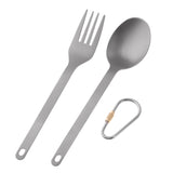 Maxbell Maxbell Outdoor Titanium Tableware Flatware Spoon Fork Spork Spoon Fork with Buckle