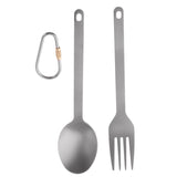 Maxbell Maxbell Outdoor Titanium Tableware Flatware Spoon Fork Spork Spoon Fork with Buckle