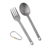 Maxbell Maxbell Outdoor Titanium Tableware Flatware Spoon Fork Spork Spoon Fork with Buckle