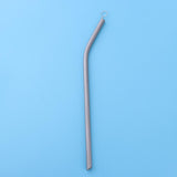 Maxbell Maxbell Titanium Straw Drinking Straw with 1 Cleaning Brush 7mm Bent Bevel