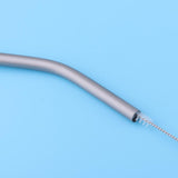 Maxbell Maxbell Titanium Straw Drinking Straw with 1 Cleaning Brush 7mm Bent Bevel