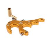 Maxbell Maxbell Bow Release Trigger Thumb 4 Finger Compound Bow Button Release Aid Grip  Gold