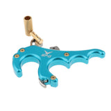 Maxbell Maxbell Bow Release Trigger Thumb 4 Finger Compound Bow Button Release Aid Grip  Blue
