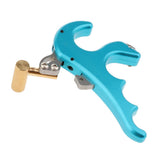 Maxbell Maxbell Bow Release Trigger Thumb 4 Finger Compound Bow Button Release Aid Grip  Blue