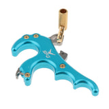 Maxbell Maxbell Bow Release Trigger Thumb 4 Finger Compound Bow Button Release Aid Grip  Blue