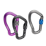 Maxbell Maxbell 23KN Climbing Carabiner Mountaineering D Type Metal Clip Purple Screw Lock