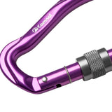 Maxbell Maxbell 23KN Climbing Carabiner Mountaineering D Type Metal Clip Purple Screw Lock
