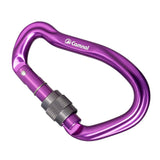 Maxbell Maxbell 23KN Climbing Carabiner Mountaineering D Type Metal Clip Purple Screw Lock