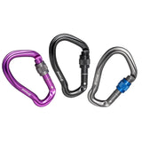 Maxbell Maxbell 23KN Climbing Carabiner Mountaineering D Type Metal Clip Purple Screw Lock