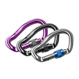 Maxbell Maxbell 23KN Climbing Carabiner Mountaineering D Type Metal Clip Purple Screw Lock