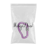 Maxbell Maxbell 23KN Climbing Carabiner Mountaineering D Type Metal Clip Purple Screw Lock