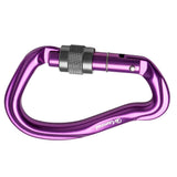 Maxbell Maxbell 23KN Climbing Carabiner Mountaineering D Type Metal Clip Purple Screw Lock