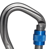 Maxbell Maxbell 23KN Climbing Carabiner Mountaineering D Type Metal Clip Silvery Screw Lock