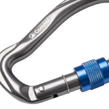 Maxbell Maxbell 23KN Climbing Carabiner Mountaineering D Type Metal Clip Silvery Screw Lock