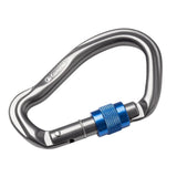 Maxbell Maxbell 23KN Climbing Carabiner Mountaineering D Type Metal Clip Silvery Screw Lock
