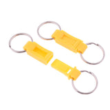 Maxbell 3x2 Pieces Breakaway Key Ring Separate House Car Keys Quick Release Keychain Yellow