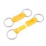 Maxbell 4x2 Pieces Breakaway Key Ring Separate House Car Keys Quick Release Keychain Yellow