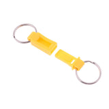 Maxbell 3x2 Pieces Breakaway Key Ring Separate House Car Keys Quick Release Keychain Yellow