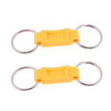 Maxbell 6x2 Pieces Breakaway Key Ring Separate House Car Keys Quick Release Keychain Yellow