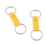 Maxbell 5x2 Pieces Breakaway Key Ring Separate House Car Keys Quick Release Keychain Yellow
