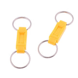 Maxbell 6x2 Pieces Breakaway Key Ring Separate House Car Keys Quick Release Keychain Yellow