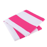 Maxbell Maxbell Striped Microfibre Lightweight Beach Towel Quick Dry Travel Towel Rose