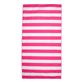 Maxbell Maxbell Striped Microfibre Lightweight Beach Towel Quick Dry Travel Towel Rose