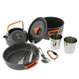 Maxbell Maxbell Outdoor Camping Cookware Mess Kit Open Fire Cookware Campfire Orange