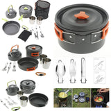 Maxbell Maxbell Outdoor Camping Cookware Mess Kit Open Fire Cookware Campfire Orange