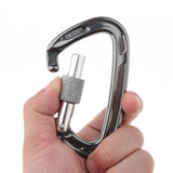 Maxbell Maxbell 24KN Auto Locking Carabiner Hammock Carabiner Rappelling Climbing Buckle Grey