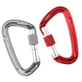 Maxbell Maxbell 24KN Auto Locking Carabiner Hammock Carabiner Rappelling Climbing Buckle Grey
