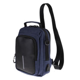 Maxbell Maxbell Chest Bag Sling Bag Hiking Daypacks Backpacks with Charger for Men Blue