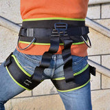 Maxbell Maxbell Outdoor Safety Belt Climbing Belt Harness Half Body Protect Gear Black