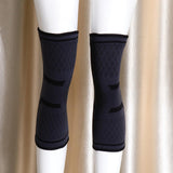 Nylon Compression Knee Sleeves Brace Support for Outdoor Sports Black M