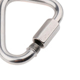 Maxbell Maxbell Outdoor Triangle Stainless Steel Carabiner Camping Keychain Quick Link 10mm