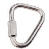 Maxbell Maxbell Outdoor Triangle Stainless Steel Carabiner Camping Keychain Quick Link 10mm