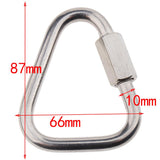 Maxbell Maxbell Outdoor Triangle Stainless Steel Carabiner Camping Keychain Quick Link 10mm