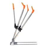 Maxbell Maxbell Stainless Steel Fishing Tackle Double Rod Rack Fishing Rod Holder Bracket 1.7m