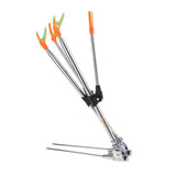 Maxbell Maxbell Stainless Steel Fishing Tackle Double Rod Rack Fishing Rod Holder Bracket 1.7m