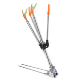 Maxbell Maxbell Stainless Steel Fishing Tackle Double Rod Rack Fishing Rod Holder Bracket 1.7m