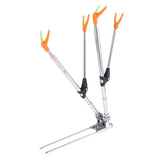 Maxbell Maxbell Stainless Steel Fishing Tackle Double Rod Rack Fishing Rod Holder Bracket 1.5m