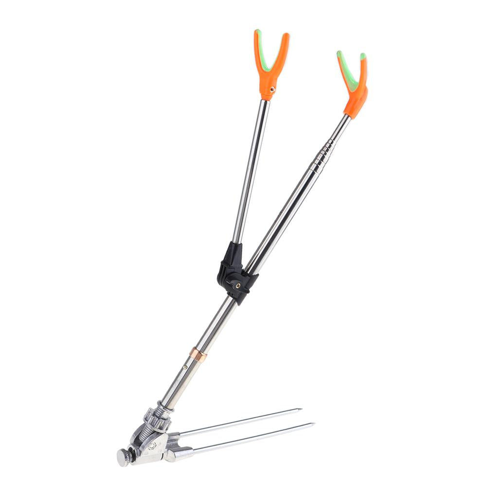 Maxbell Maxbell Fishing Rod Stand Pole Bracket Rod Holder Support Stand Telescopic 1.5m