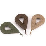 Maxbell Maxbell Flat Pear Metal Fishing Swivel Weights Fishing Pear Shape Sinker Green