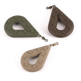 Maxbell Maxbell Flat Pear Metal Fishing Swivel Weights Fishing Pear Shape Sinker Green