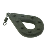 Maxbell Maxbell Flat Pear Metal Fishing Swivel Weights Fishing Pear Shape Sinker Green
