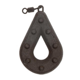 Maxbell Maxbell Flat Pear Metal Fishing Swivel Weights Fishing Pear Shape Sinker Brown
