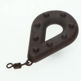 Maxbell Maxbell Flat Pear Metal Fishing Swivel Weights Fishing Pear Shape Sinker Brown
