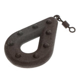 Maxbell Maxbell Flat Pear Metal Fishing Swivel Weights Fishing Pear Shape Sinker Brown