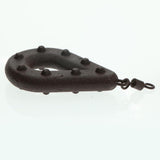 Maxbell Maxbell Flat Pear Metal Fishing Swivel Weights Fishing Pear Shape Sinker Brown